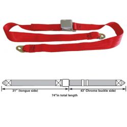 Juliano's Chrome Lift Latch Lap Belts