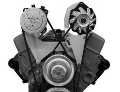 Standard High Mount Brackets, Small Block Chevy with Short Water Pump (High Clearance Available)
